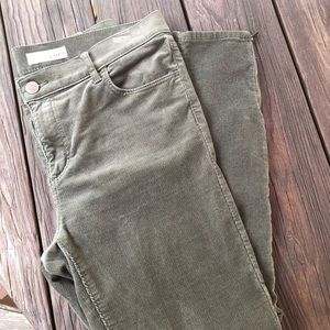 Loft-olive colored corduroy pants